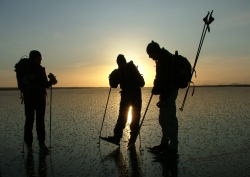 Jonas, Bengt och Karin på Orsasjön