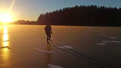 Solnedgång på Skramsen